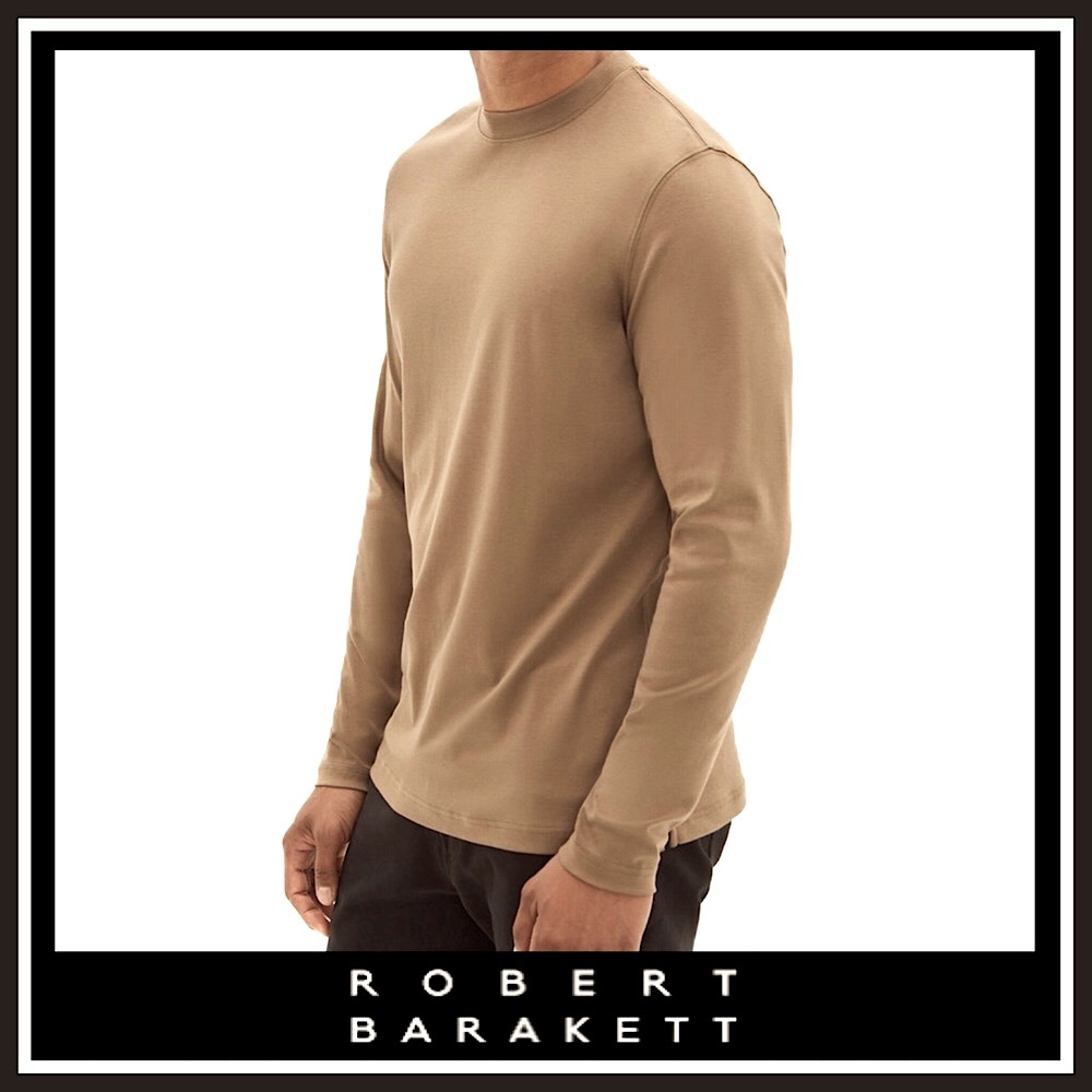 Robert Barakett Luxury Men's Pima Cotton Georgia Long Sleeve T-shirt Size XL